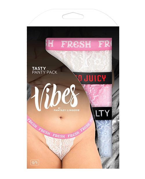 product image, Vibes Tasty 3 Pack Thongs Assorted Colors Qn - SEXYEONE