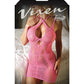 Vixen Multiway Strap Net Lace Dress Pink - SEXYEONE