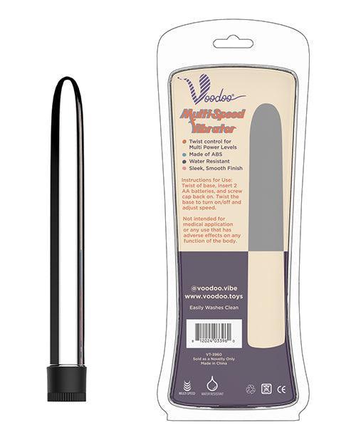 image of product,Voodoo 9" Multi Speed Vibrator - Silver - SEXYEONE