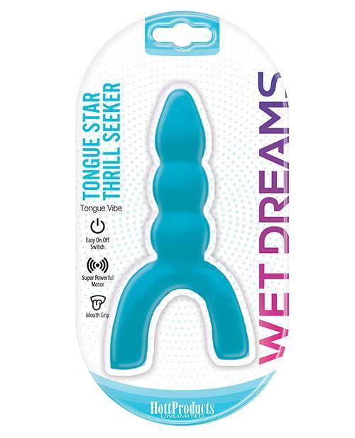product image, Wet Dreams Tongue Star Thrill Seeker Vibe - Blue - SEXYEONE