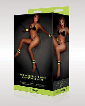 Whip Smart Glow In The Dark Bed Restraints W-adjustable Cuffs - SEXYEONE