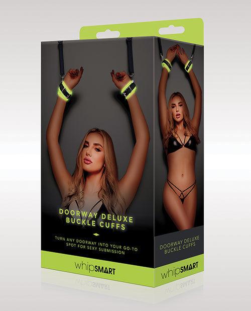 product image, Whip Smart Glow In The Dark Deluxe Buckle Cuffs - SEXYEONE