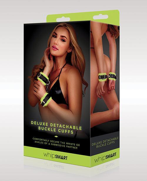 product image, Whip Smart Glow In The Dark Deluxe Detachable Buckle Cuffs - SEXYEONE