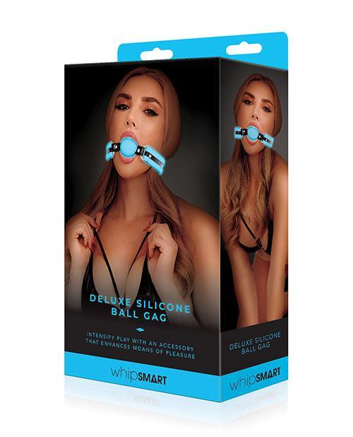 product image, Whip Smart Glow In The Dark Deluxe Silicone Ball Gag - SEXYEONE