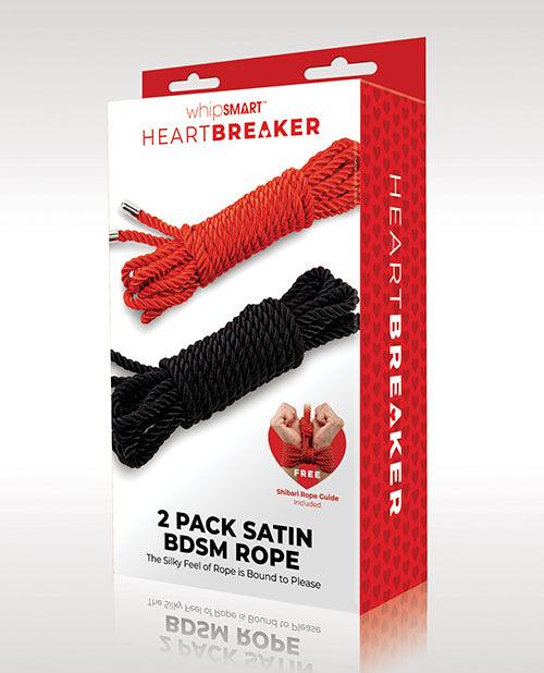 product image, Whipsmart Heartbreaker Satin Bdsm Rope - Black/red Set Of 2 - SEXYEONE