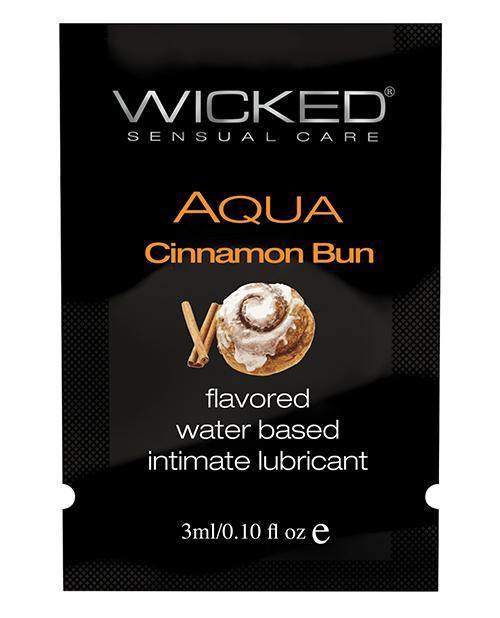 product image, Wicked Sensual Care Aqua Water Based Lubricant - .1 Oz Cinnamon Bun - SEXYEONE