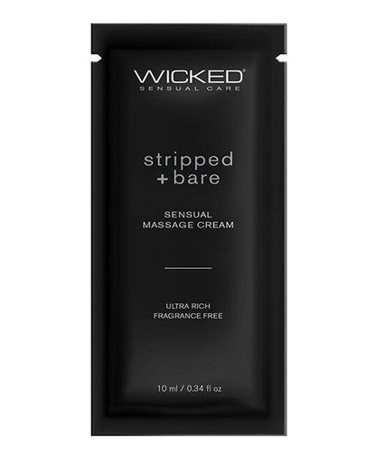 Wicked Sensual Care Stripped & Bare Unscented Massage Cream - SEXYEONE