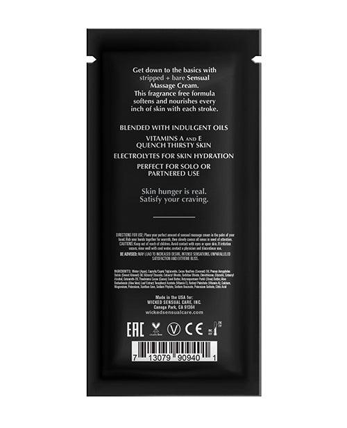image of product,Wicked Sensual Care Stripped & Bare Unscented Massage Cream - SEXYEONE