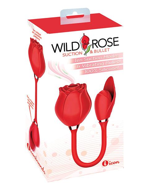 product image, Wild Rose & Bullet Vibrator - Red - SEXYEONE