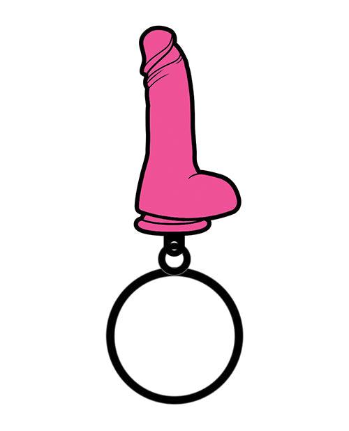 Wood Rocket Dildo Keychain - Pink - SEXYEONE