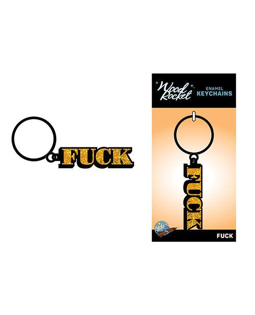 product image, Wood Rocket Fuck Keychain - Gold - SEXYEONE