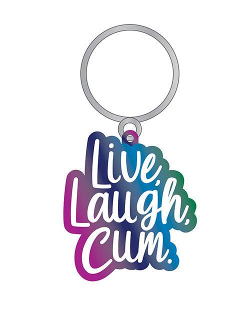 image of product,Wood Rocket Live Laugh Cum Keychain - Multi Color - SEXYEONE