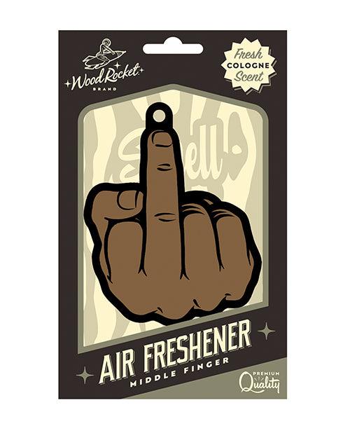 product image, Wood Rocket Middle Finger Brown Air Freshener - Cologne - SEXYEONE
