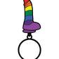 Wood Rocket Pride Dildo Keychain - Rainbow - SEXYEONE