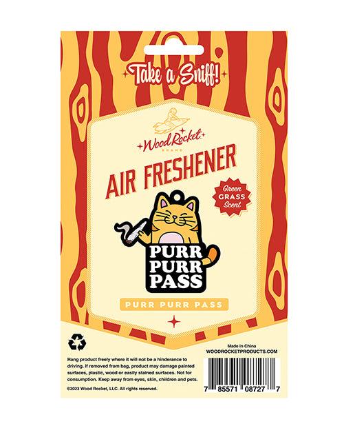image of product,Wood Rocket Purr Purr Pass Air Freshener - Green Grass - SEXYEONE