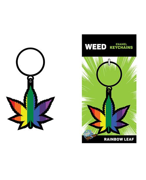 product image, Wood Rocket Rainbow Leaf Keychain - Rainbow - SEXYEONE
