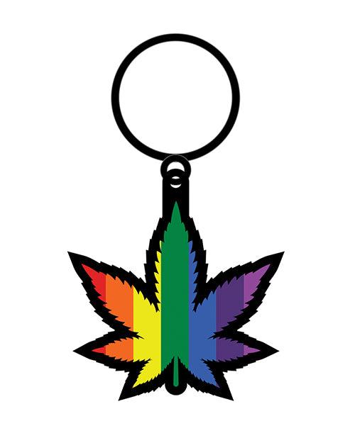 image of product,Wood Rocket Rainbow Leaf Keychain - Rainbow - SEXYEONE