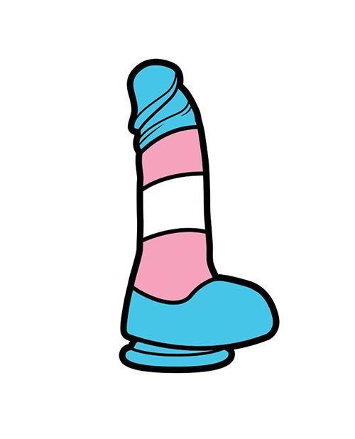 product image,Wood Rocket Sex Toy Trans Pride Dildo Large Pin - Multi Color - SEXYEONE