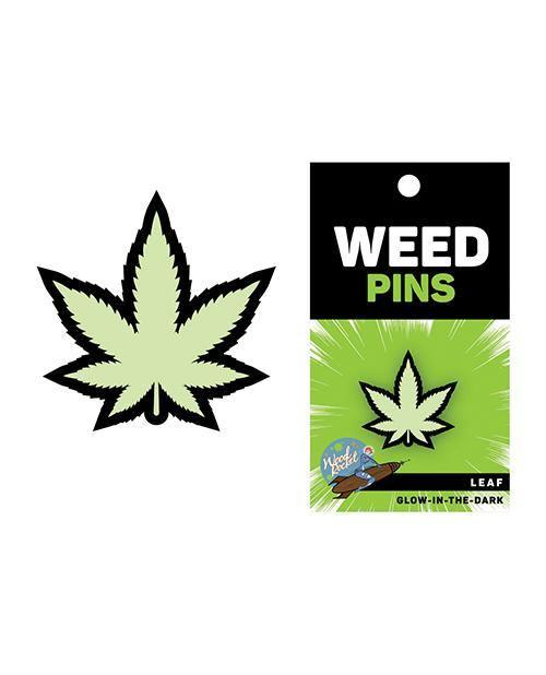 product image, Wood Rocket Weed Pot Leaf Pin - Glow In The Dark - SEXYEONE