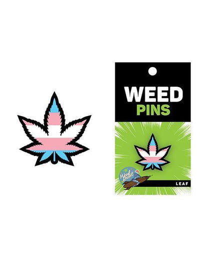Wood Rocket Weed Trans Pride Leaf Large Pin - Multi Color - SEXYEONE