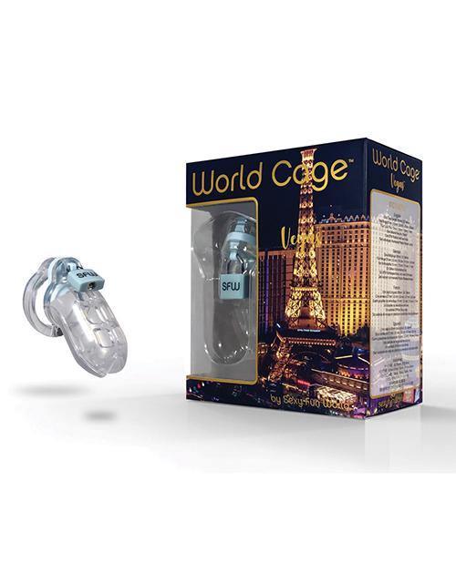 World Cage Vegas Male Chastity Kit - Medium 85 Mm X 38 Mm