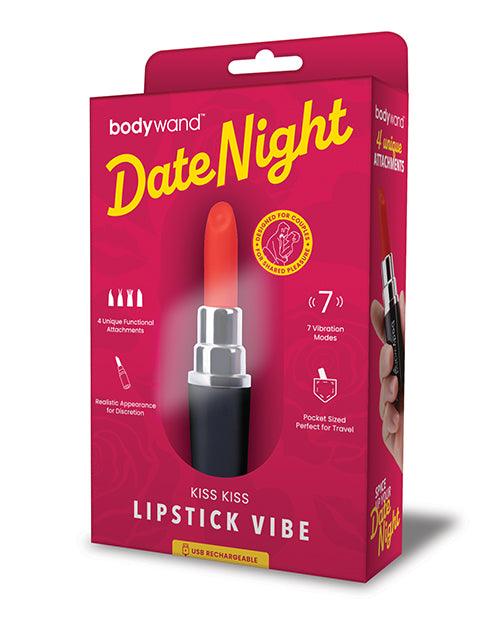 product image, Xgen Bodywand Date Night Kiss Kiss Lipstick Vibe - Black/red - SEXYEONE