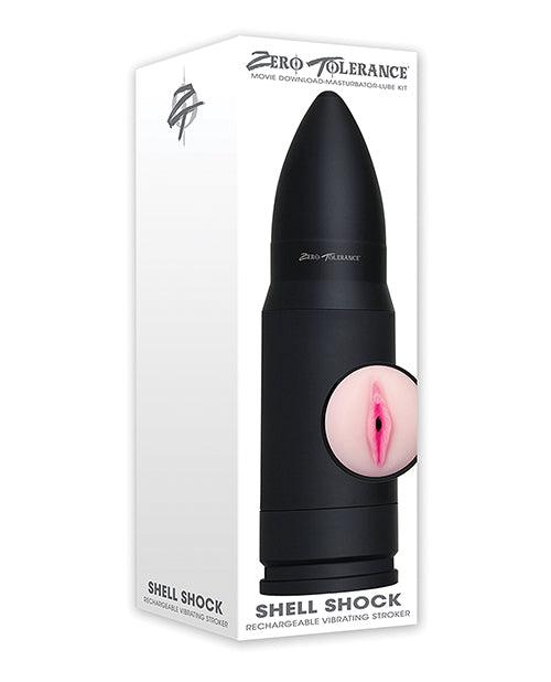 product image, Zero Tolerance Shell Shock Rechargeable Vibrating Stroker - Black-flesh - SEXYEONE