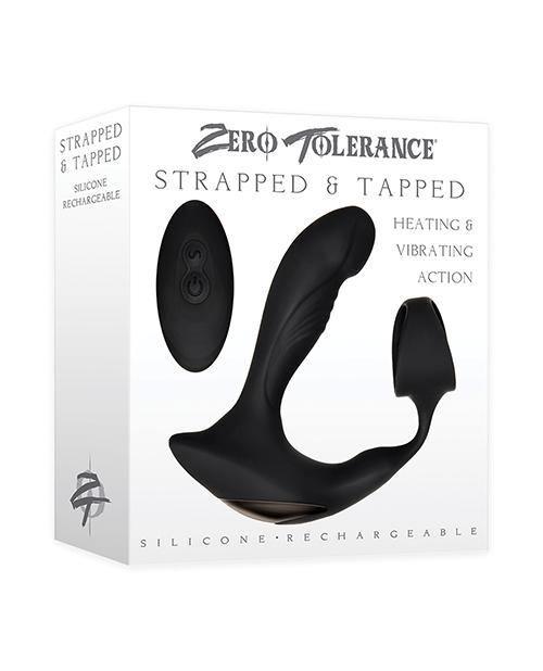 Zero Tolerance Strapped & Tapped Rechargeable Prostate Vibrator - Black - SEXYEONE