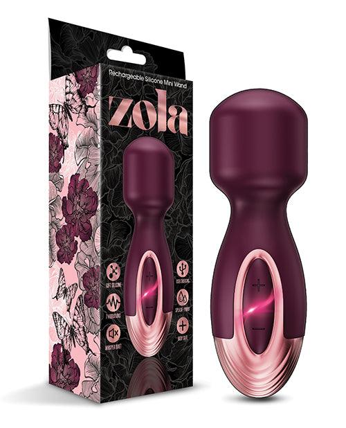 product image,Zola Rechargeable Silicone Mini Wand - Burgundy-rose Gold - SEXYEONE
