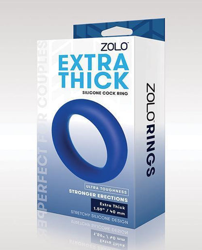 Zolo Extra Thick Silicone Cock Ring - Blue - SEXYEONE