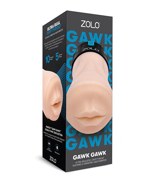 product image, Zolo Gawk Gawk Deep Throat Vibrating Masturbator - Ivory - SEXYEONE