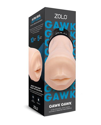 Zolo Gawk Gawk Deep Throat Vibrating Masturbator - Ivory - SEXYEONE