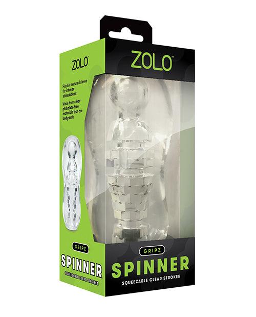 Zolo Gripz Spinner Stroker - Clear - SEXYEONE