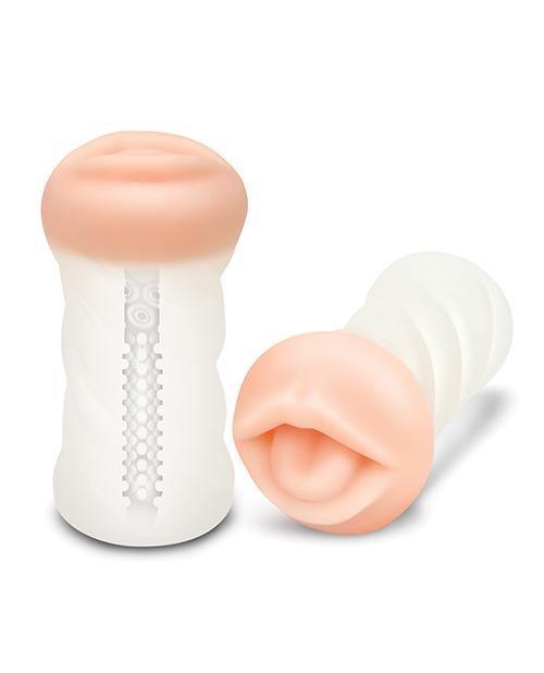 image of product,Zolo Realistic Deep Throat Dual Density Transparent Stroker - SEXYEONE